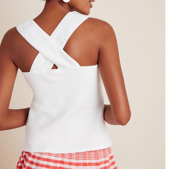 Maeve Tops - maeve anthropologie cross back white tank